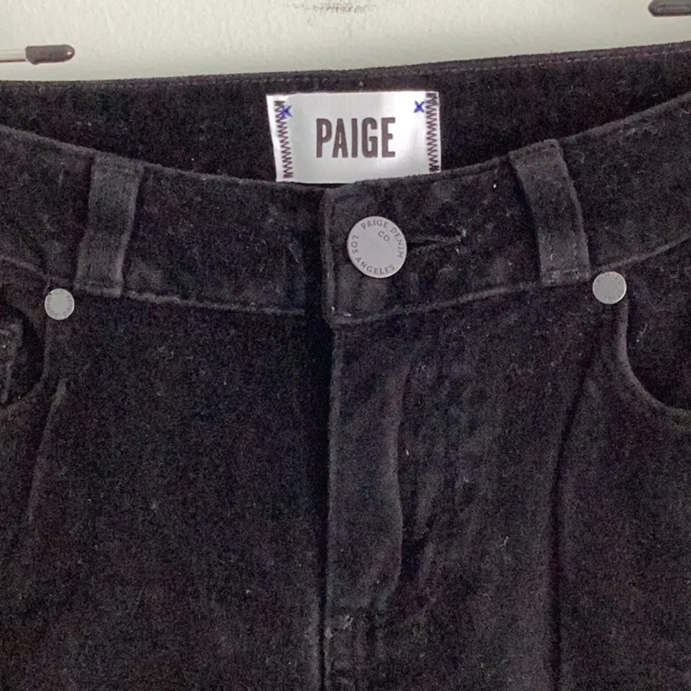 PAIGE Ultra Skinny Black Velvet Jeans - Picture 7 of 14